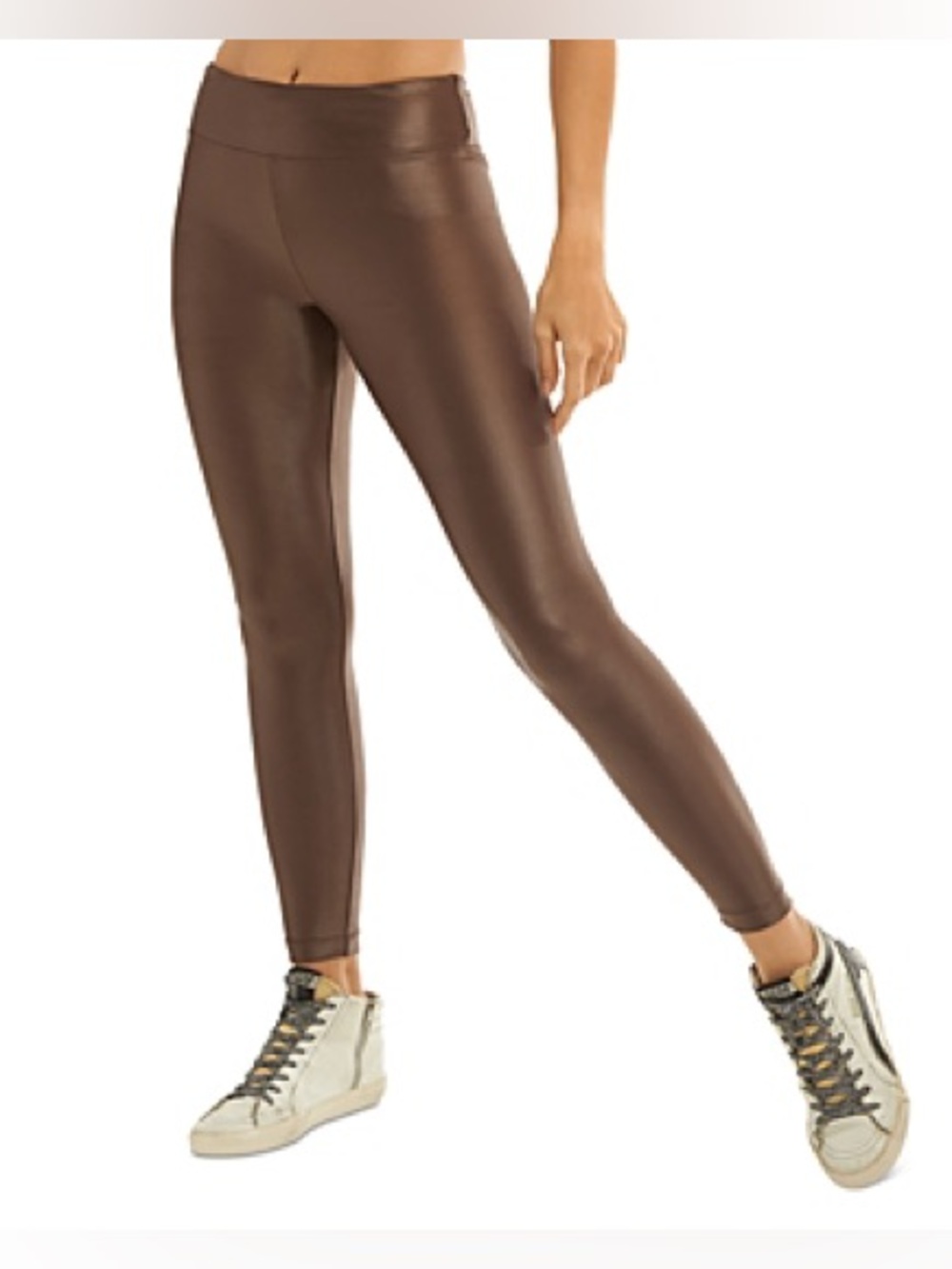 Koral Lustrous crop legging in bronze size small